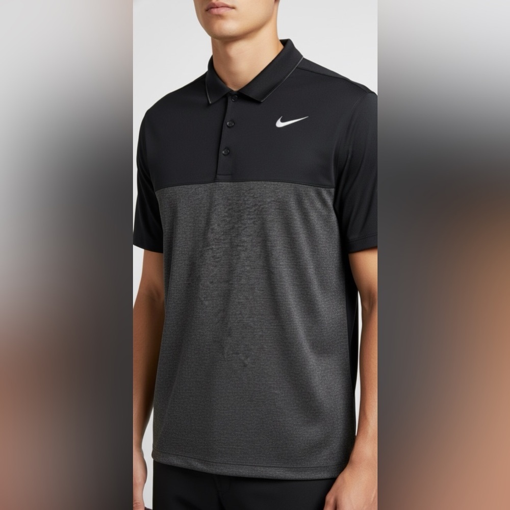Nike Men's Polo Shirt in Black and Gray